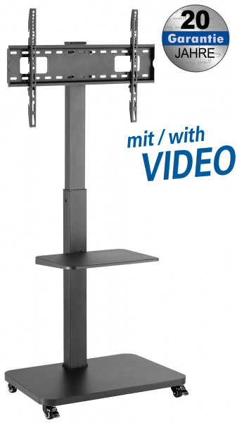 Mobile TV stand in black