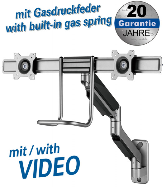 Monitor holder with gas spring