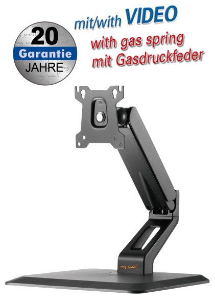 Fully movable monitor arm black