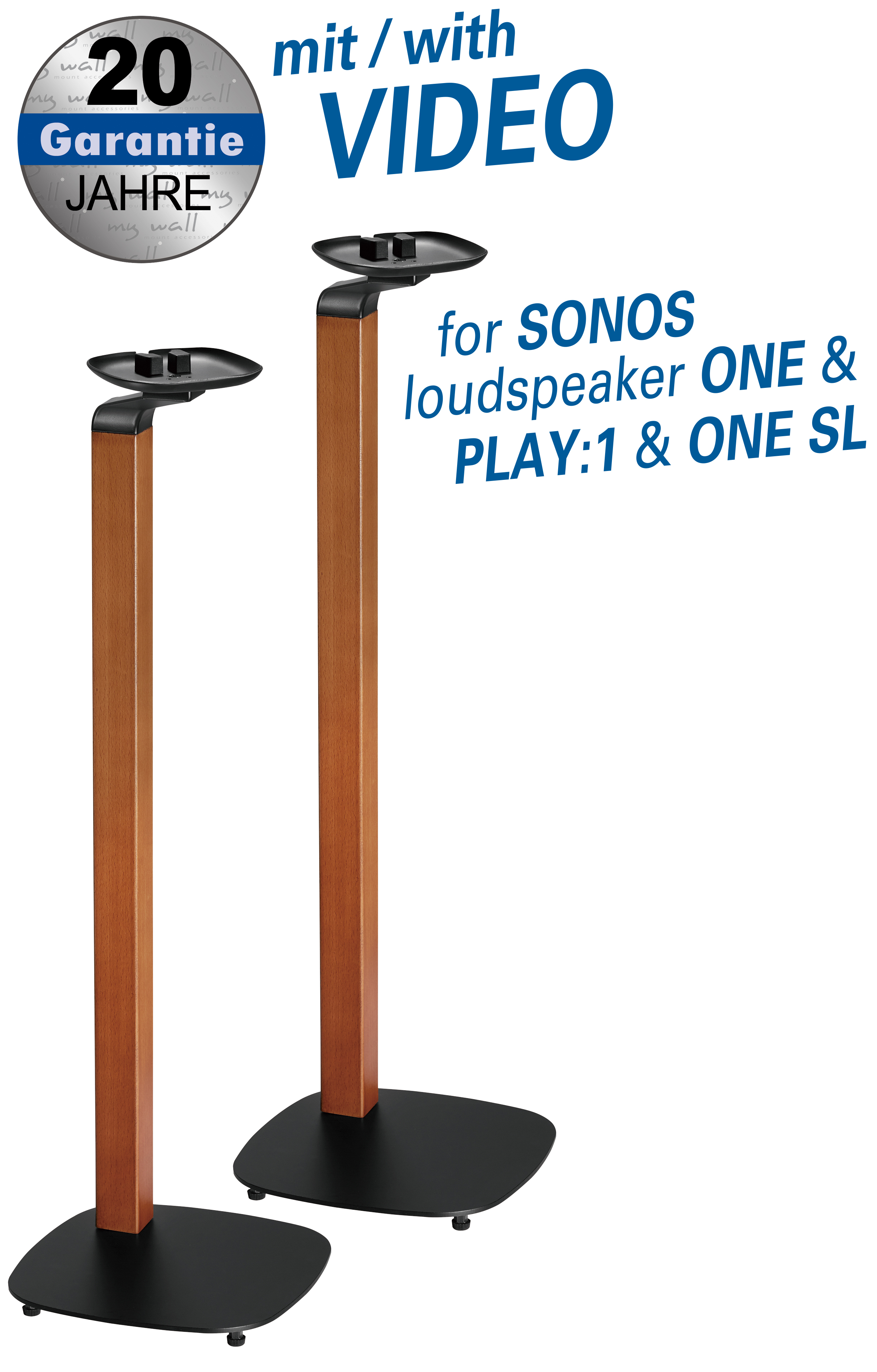 Ständer für SONOS PLAY:1 Box Halter Standfuß Halterung Bodenstativ schwarz 