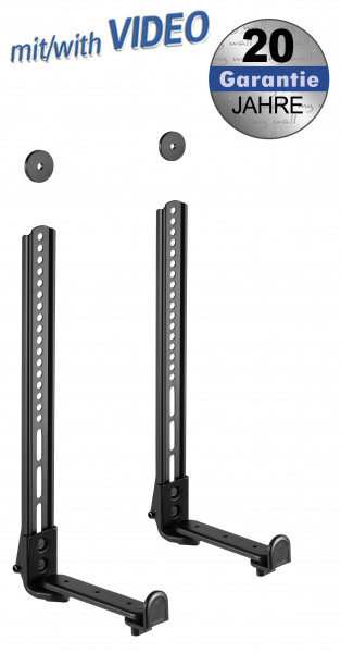 Schwarze Soundbarhalterung