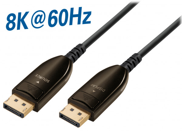 Aktives DisplayPort 1.4 Glasfaser Kabel