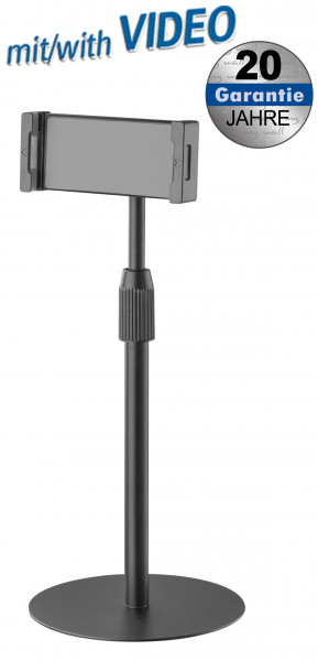 Height-adjustable Tabletop Stand for tablets and smartphones