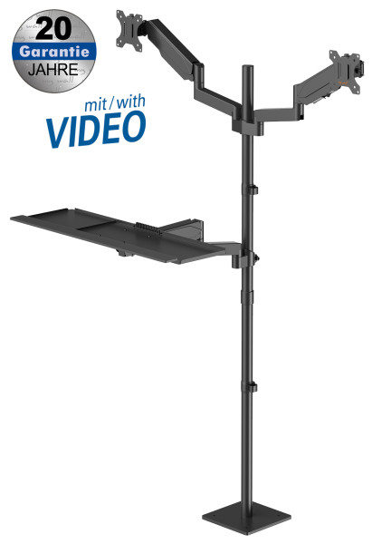 Monitor and keyboard stand