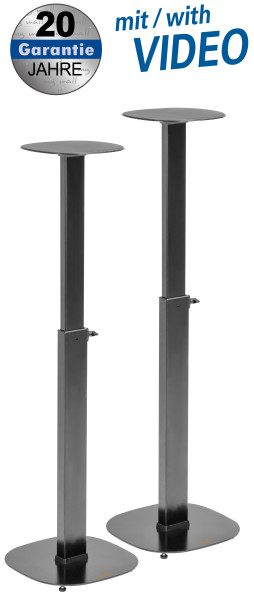 Black stand for speakers