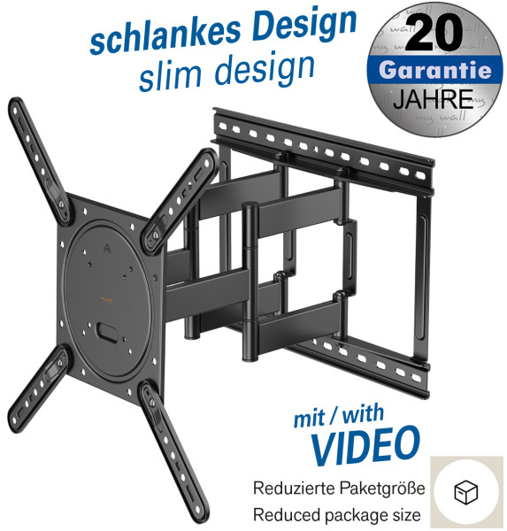 Wandhalterung TV schwenkbar im schlanken Design