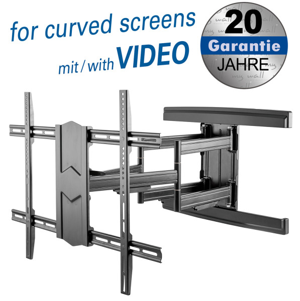 Vollbeweglicher Wandhalter für LCD TV - für Bildschirme 42“ - 100“ (107 -  254 cm),Belastung bis 70 kg,auch für Curved TV's geeignet,perfekt für die  Eckenmontage