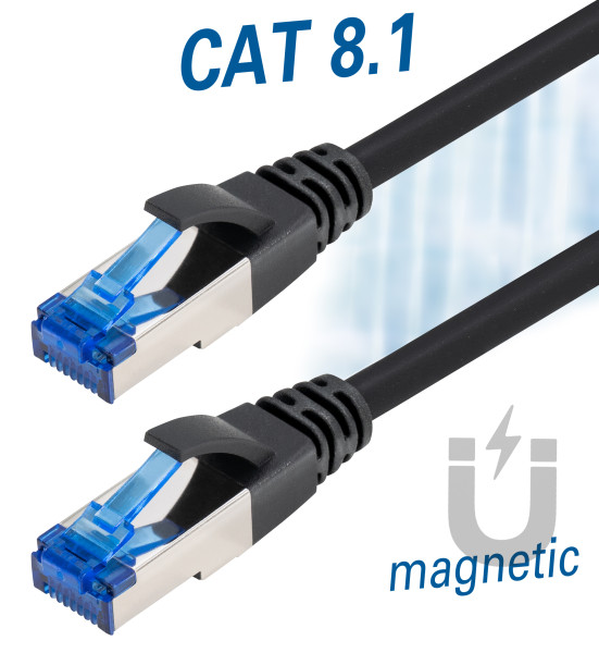 Cat 8.1 magnetic patch cable