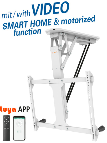 Electric TV mount white