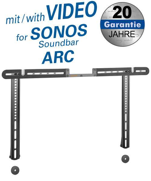 Black soundbar bracket